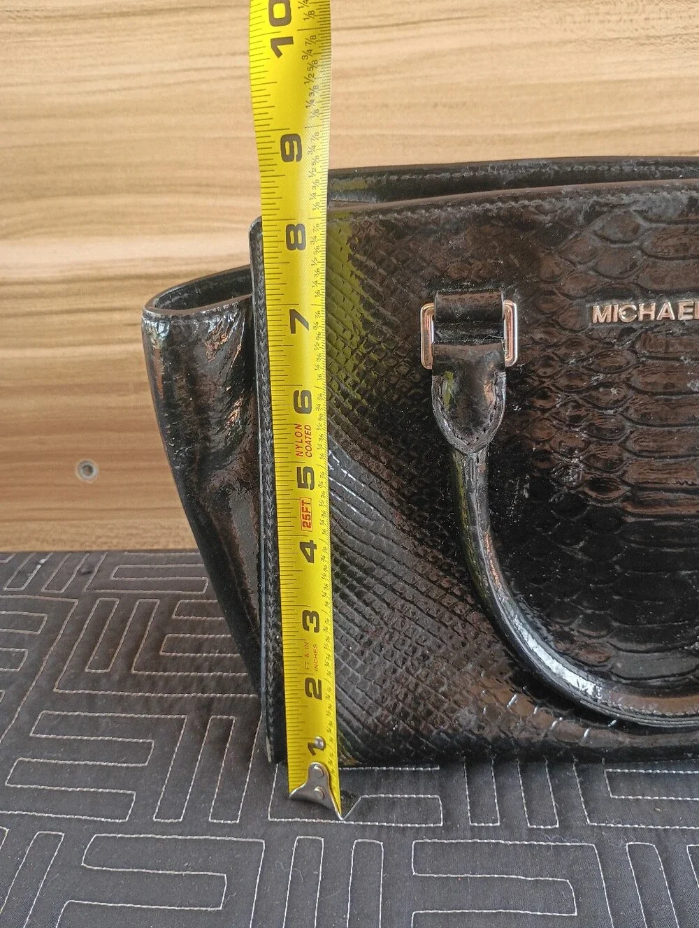 Michael Kors Selma Embossed-Leather Satchel